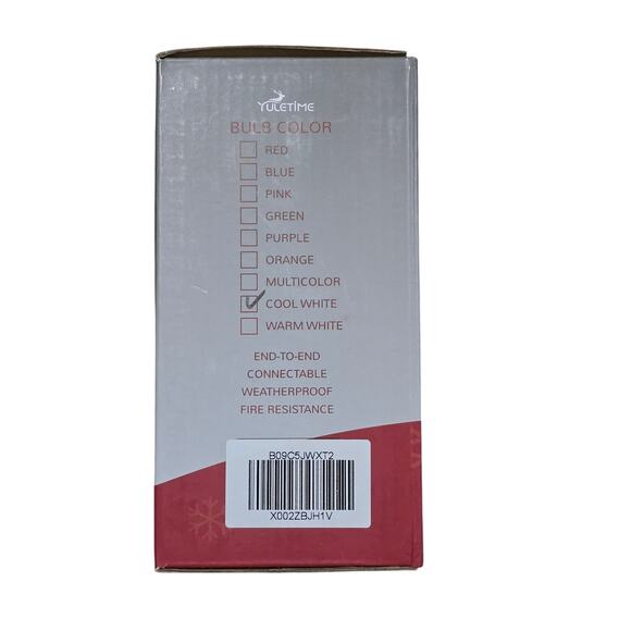 Yuletime LED String Light Set 200 Cool White lights and Brown Wire 66 ft NIB - Picture 2 of 4